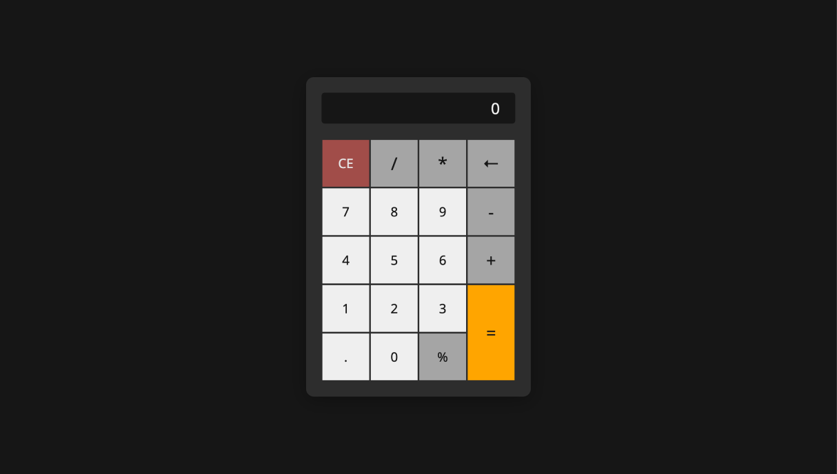 screenshot of the calculator